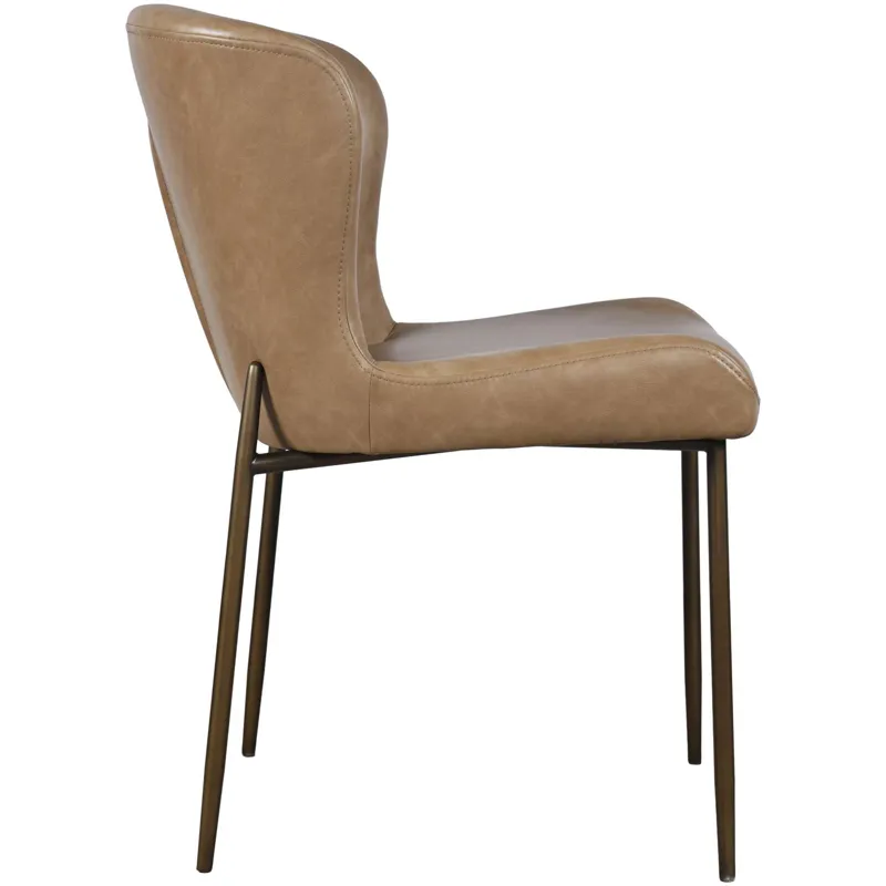Easley Upholstered Curved-Back Modern Dining Chairs With Metal Legs Set Of 2