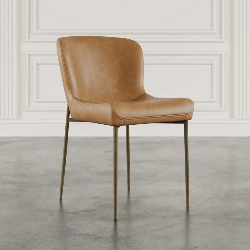 Easley Upholstered Curved-Back Modern Dining Chairs With Metal Legs Set Of 2