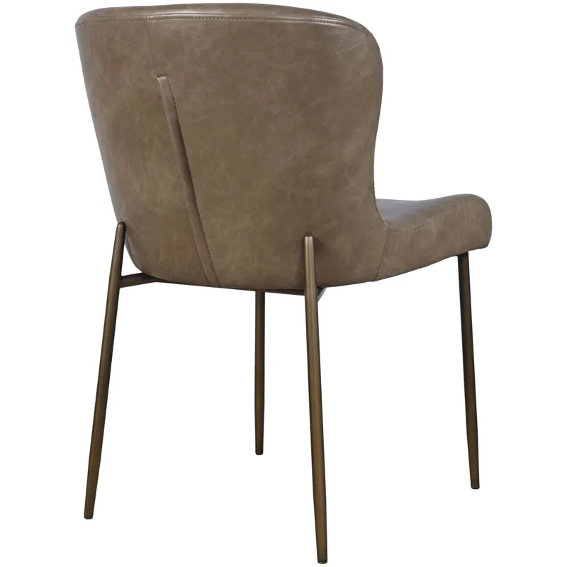 Easley Upholstered Curved-Back Modern Dining Chairs With Metal Legs Set Of 2