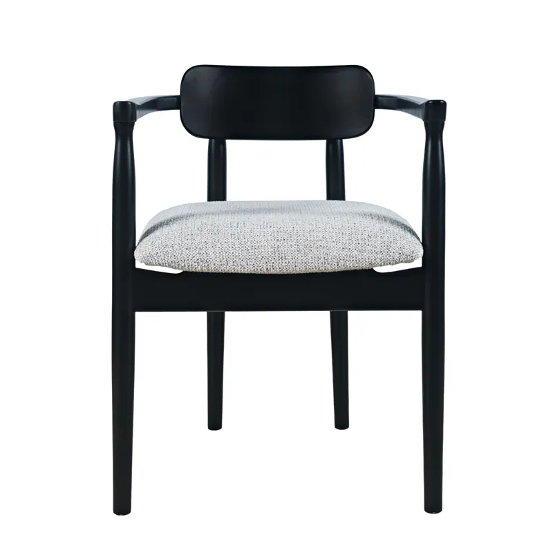 Linden Mid-Century Modern Upholstered Dining Chair With Sculpted Back And Arms Set Of 2