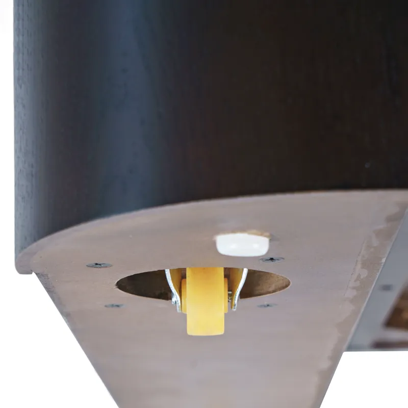 Janzen Contemporary Modern 50\" Rolling Coffee Table With Open Storage Shelf