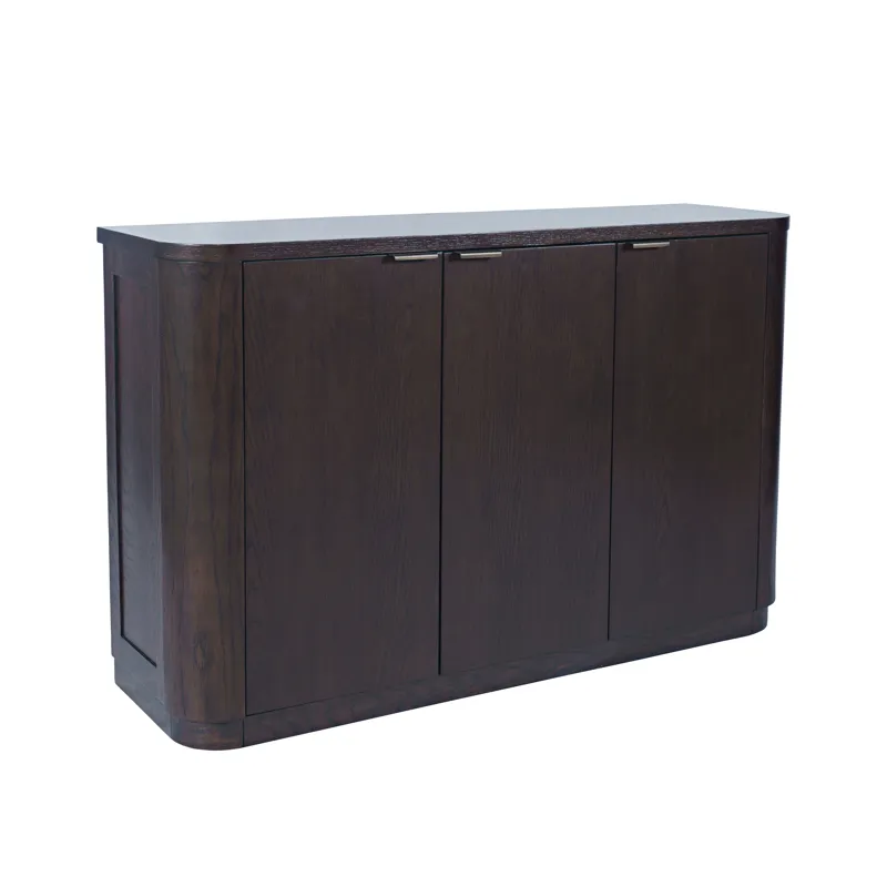 Janzen 50\" Minimalist Modern Curved Storage Console TV Cabinet With Adjustable Shelves