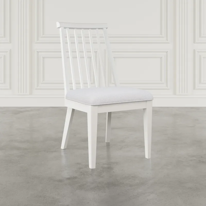 Westport Five Piece Modern Farmhouse 72" Dining Set With Upholstered Dowel Back Chairs