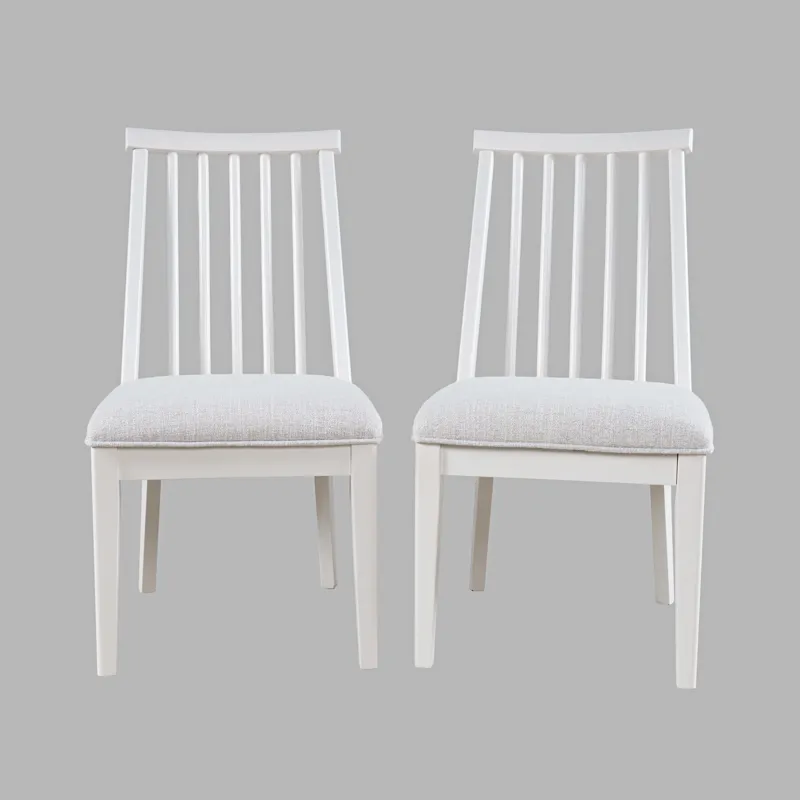 Westport Modern Farmhouse Upholstered Dowelback Dining Chair Set Of 2
