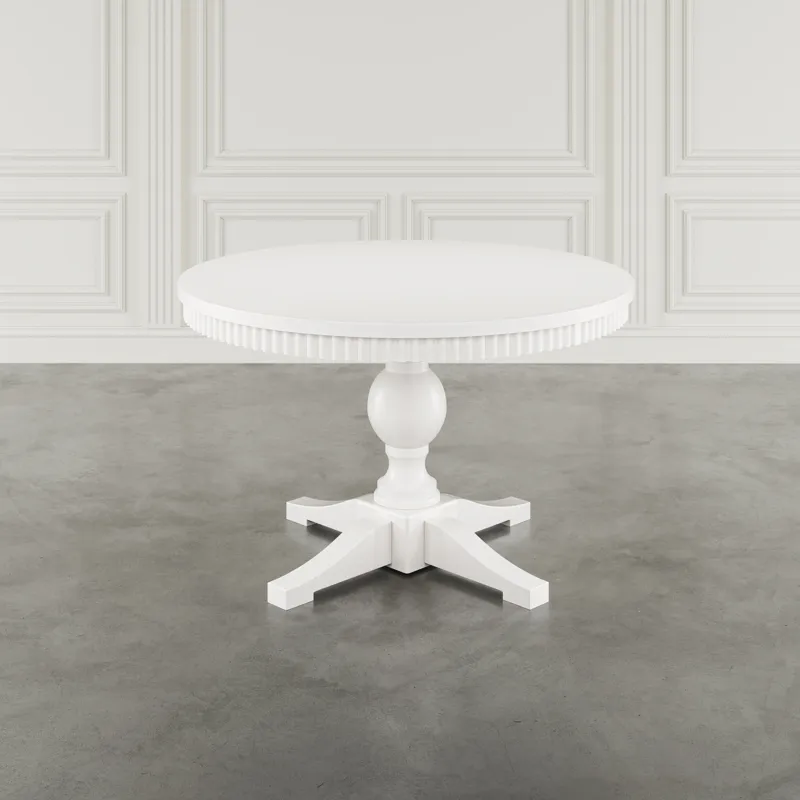 Westport Modern Farmhouse 66\" Round-To-Oval Pedestal Dining Table
