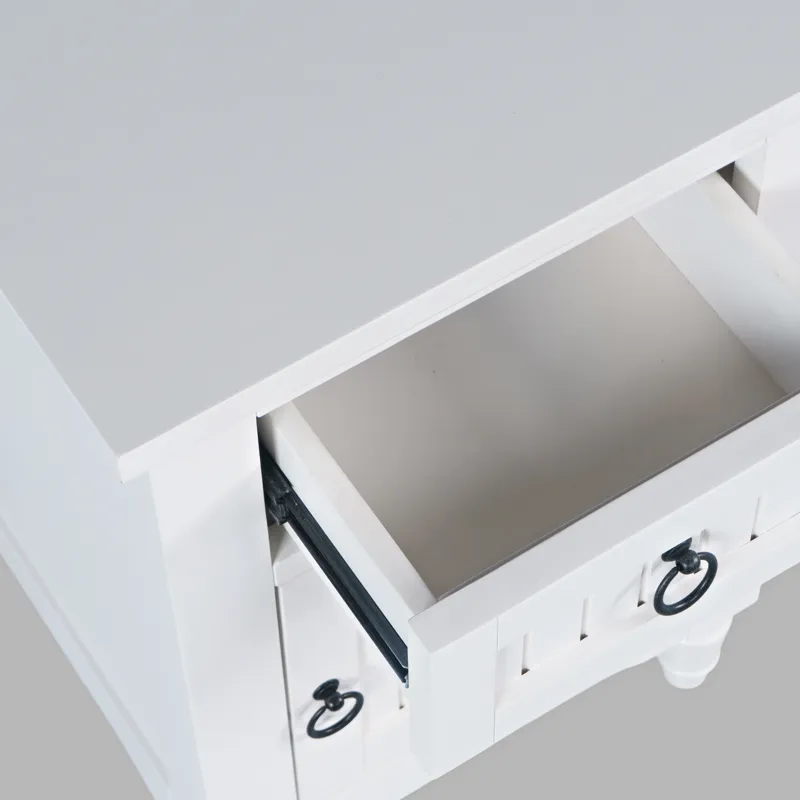 Westport Modern Farmhouse USB Charging Storage Cabinet Chairside End Table