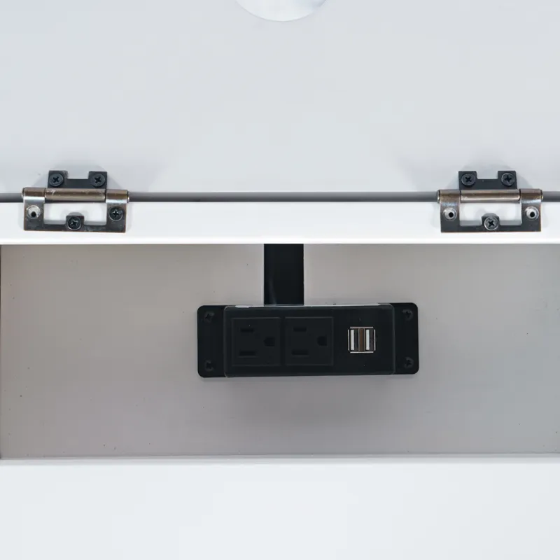 Westport Modern Farmhouse USB Charging Storage Cabinet Chairside End Table