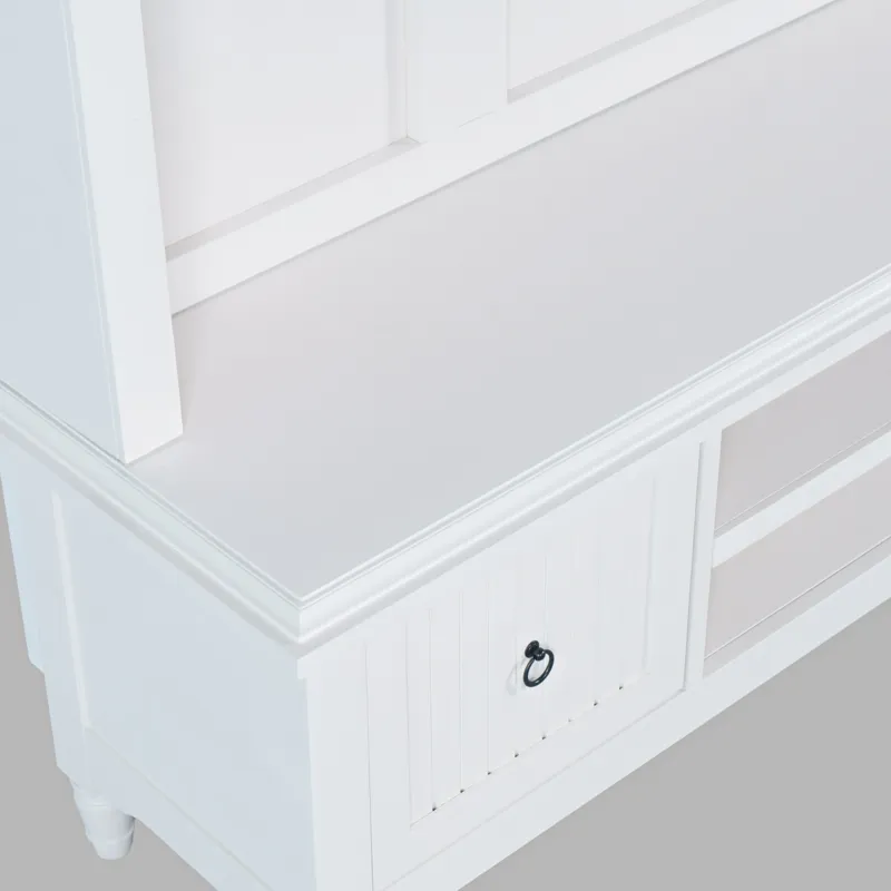 Westport Modern Farmhouse Hall Tree With Storage Bench