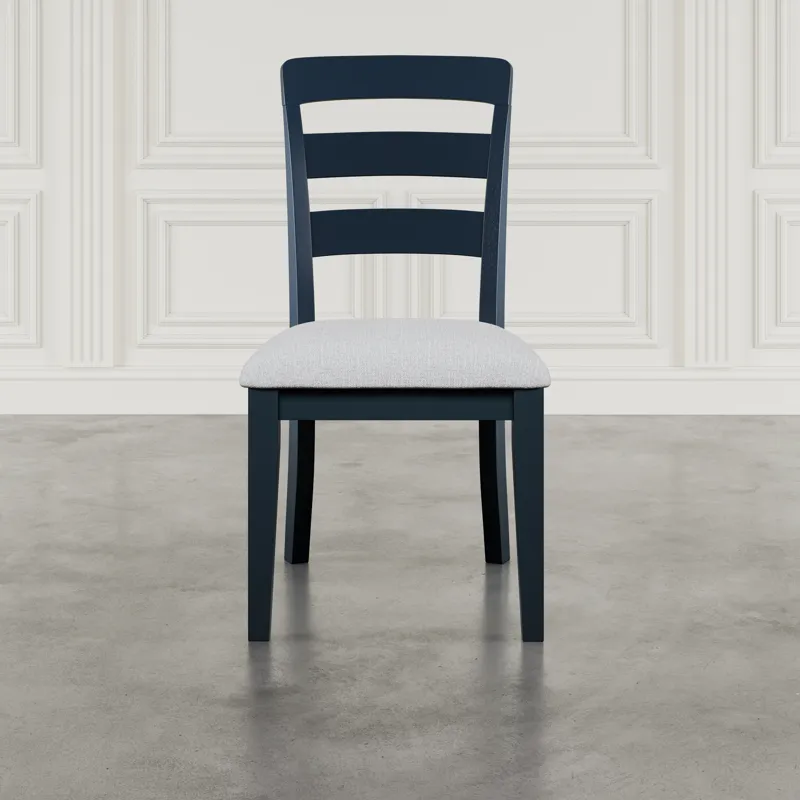 Westport Modern Farmhouse Upholstered Ladderback Dining Chair Set Of 2