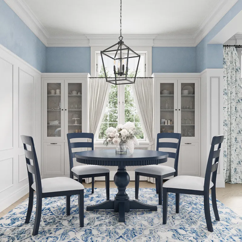 Westport Modern Farmhouse Upholstered Ladderback Dining Chair Set Of 2