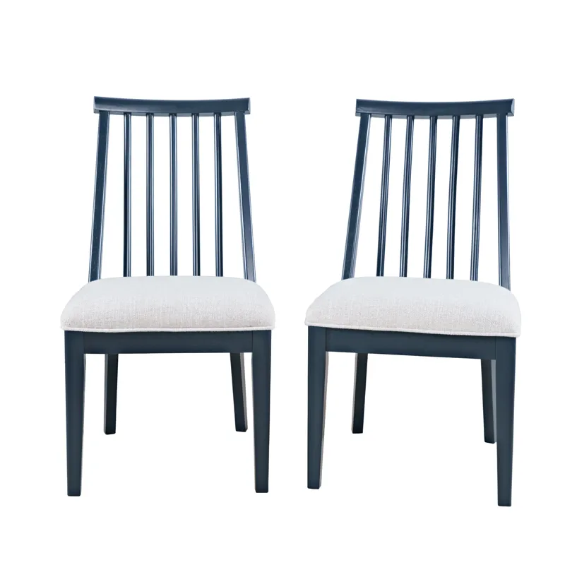 Westport Modern Farmhouse Upholstered Dowelback Dining Chair Set Of 2