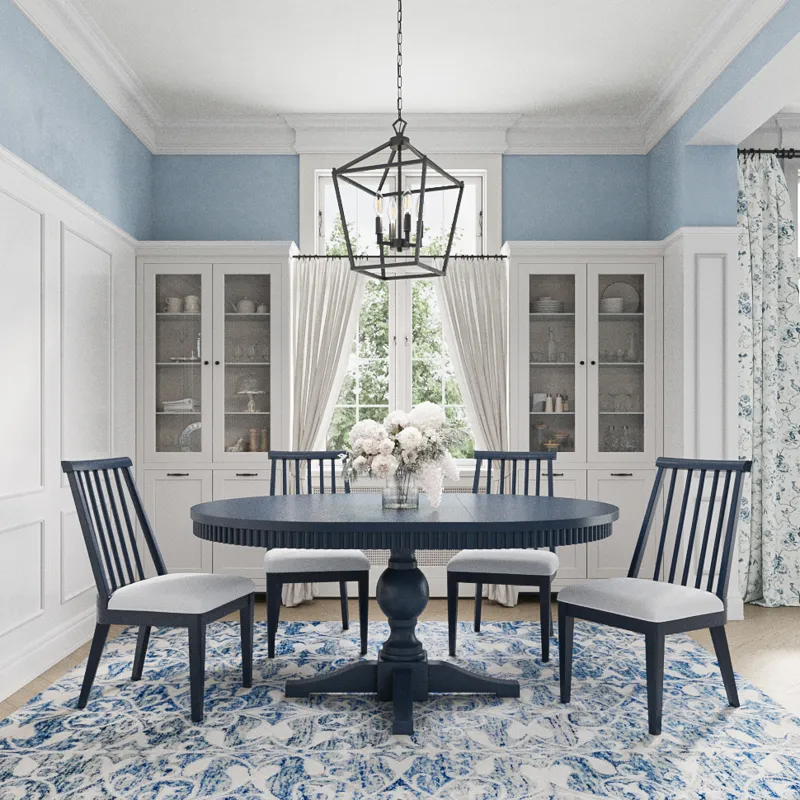 Westport Modern Farmhouse 66\" Round-To-Oval Pedestal Dining Table