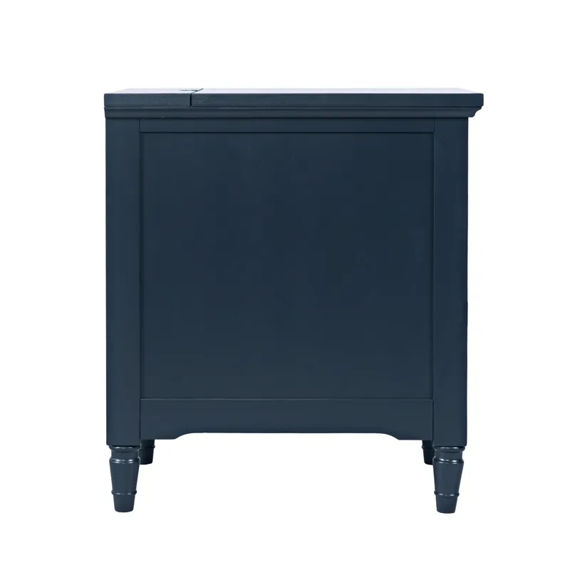 Westport Modern Farmhouse USB Charging Storage Cabinet Chairside End Table