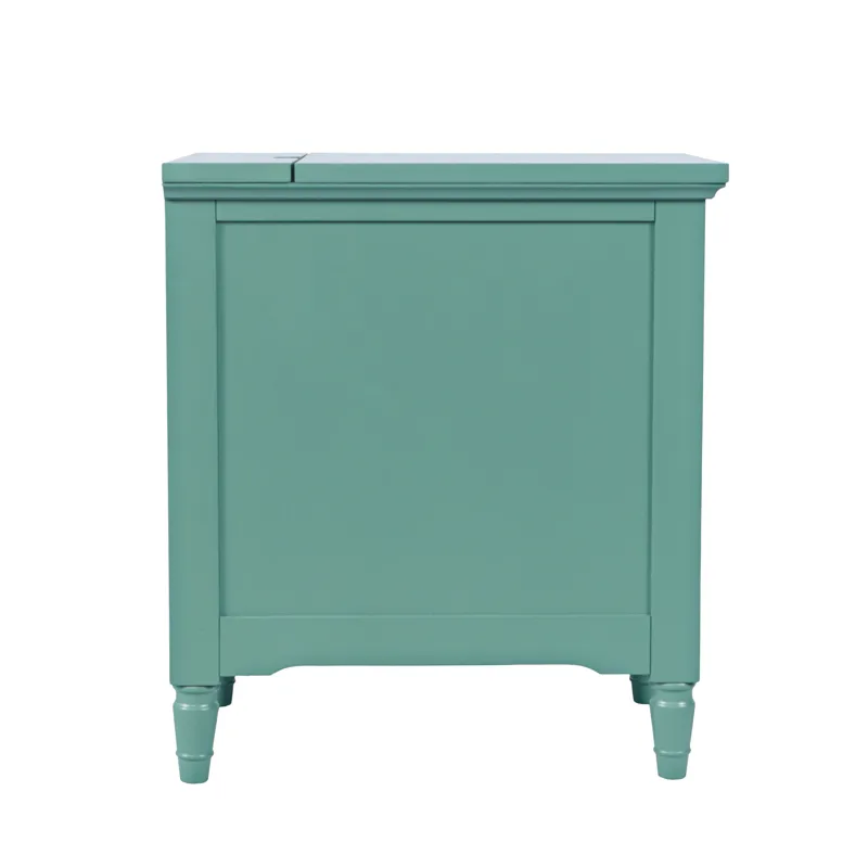 Westport Modern Farmhouse USB Charging Storage Cabinet Chairside End Table