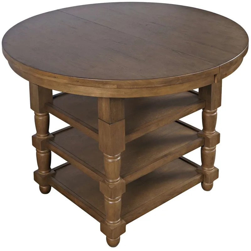 Winchester Classic Farmhouse 5-Piece Round Dining Set With Extension Table