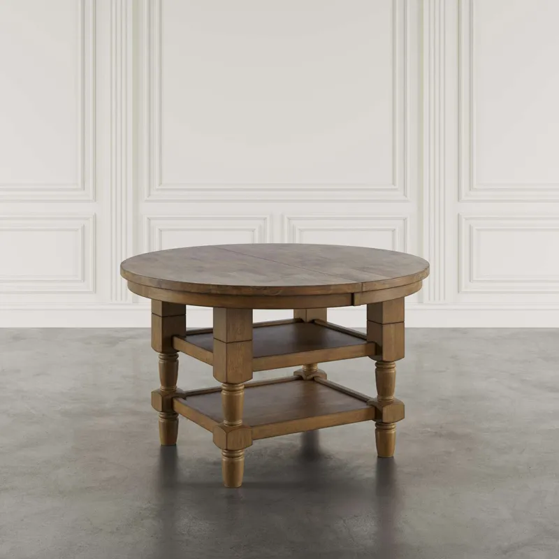 Winchester Classic Farmhouse 5-Piece Round Dining Set With Extension Table