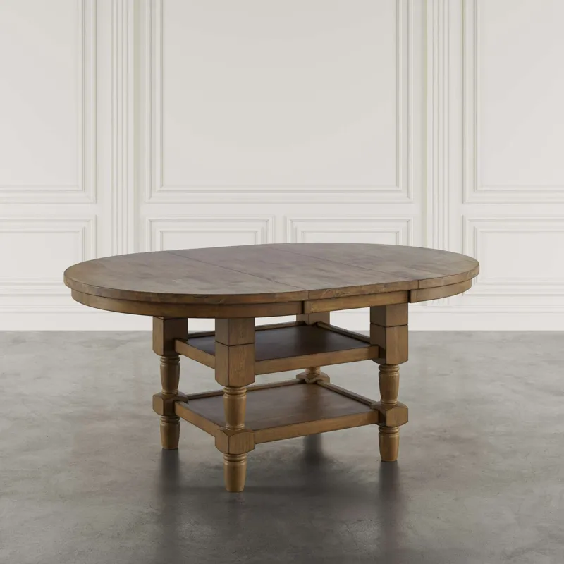Winchester Classic Farmhouse 5-Piece Round Dining Set With Extension Table