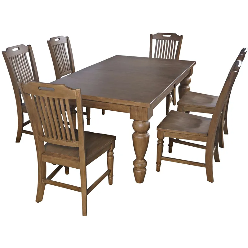 Winchester Classic Farmhouse Rectangular 7-Piece Dining Set With Extension Table