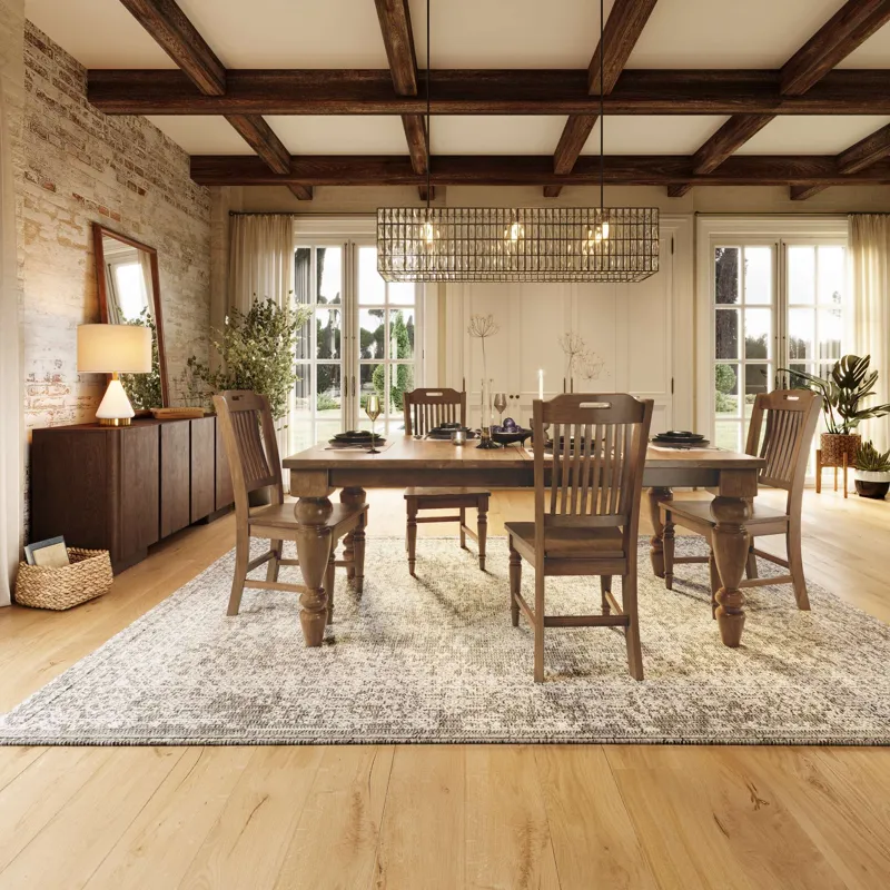 Winchester Classic Farmhouse Rectangular 5-Piece Dining Set With Extension Table