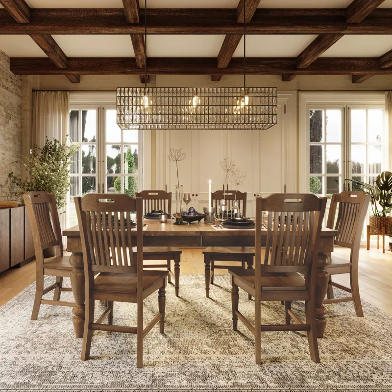 Winchester Classic Farmhouse 88-Inch Extension Dining Table