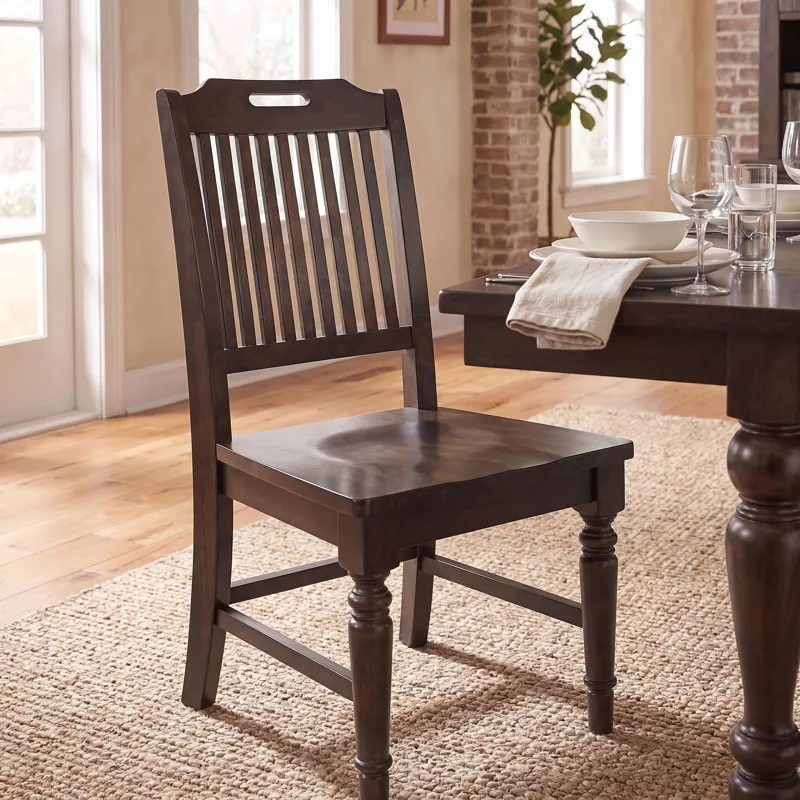 Winchester Classic Farmhouse Slatback Dining Chairs Set Of 2