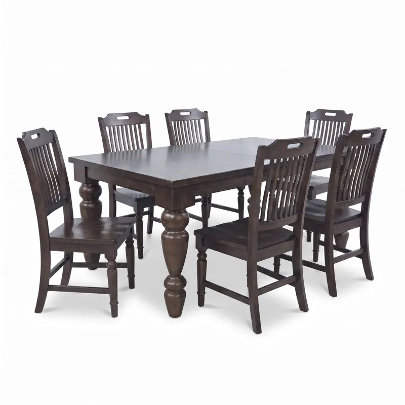 Winchester Classic Farmhouse Rectangular 7-Piece Dining Set With Extension Table