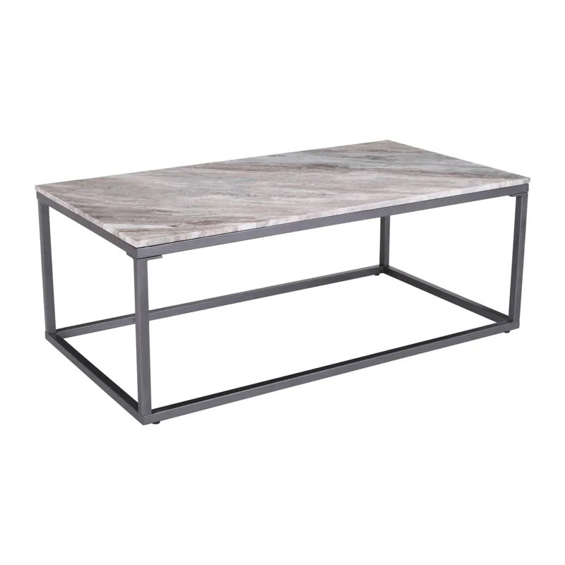 Wynn 48\" Modern Luxe Solid Marble Coffee Table