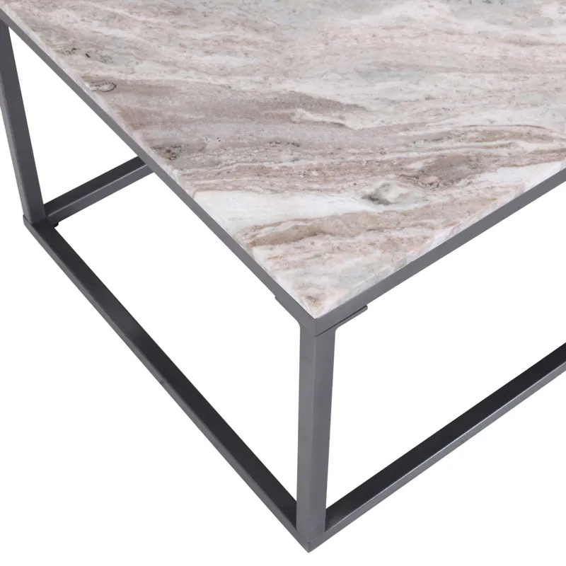 Wynn 48\" Modern Luxe Solid Marble Coffee Table