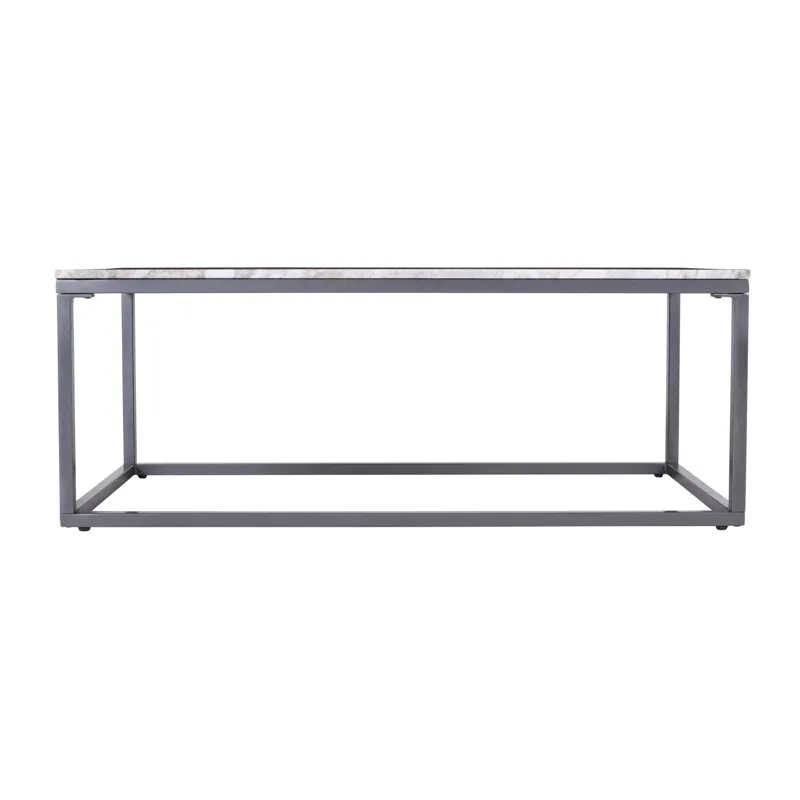 Wynn 48\" Modern Luxe Solid Marble Coffee Table