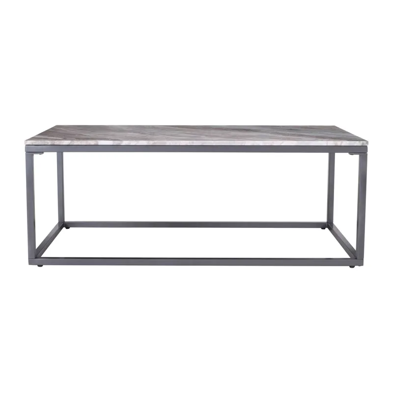 Wynn 48\" Modern Luxe Solid Marble Coffee Table