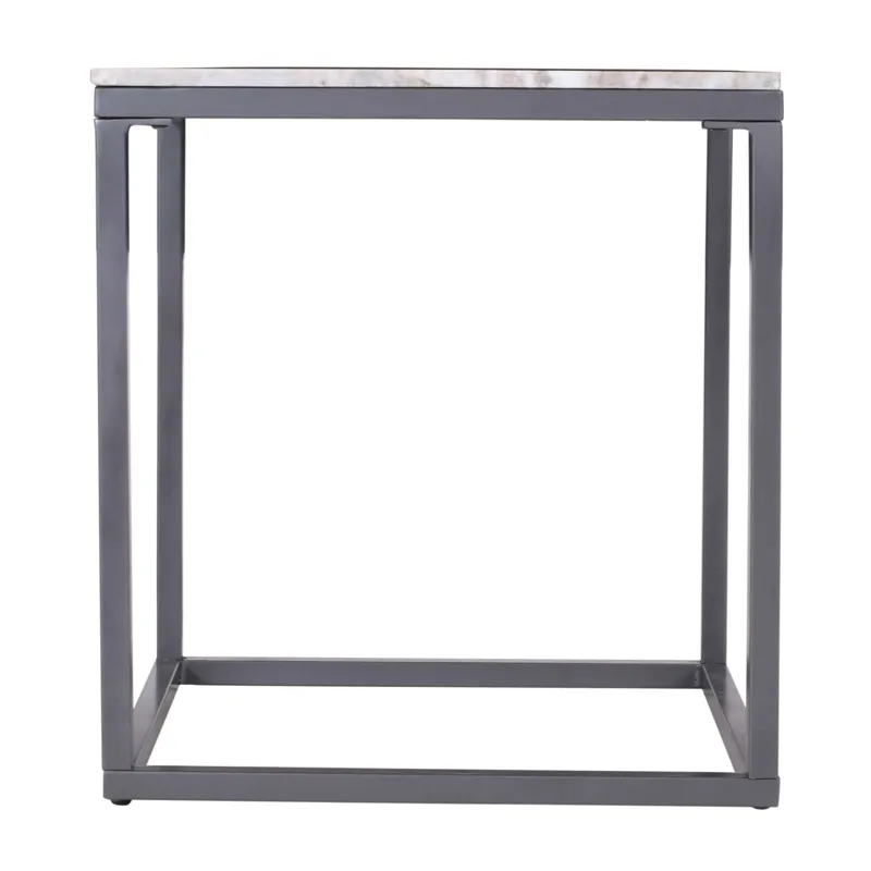 Wynn Modern Luxe Solid Marble Square End Table