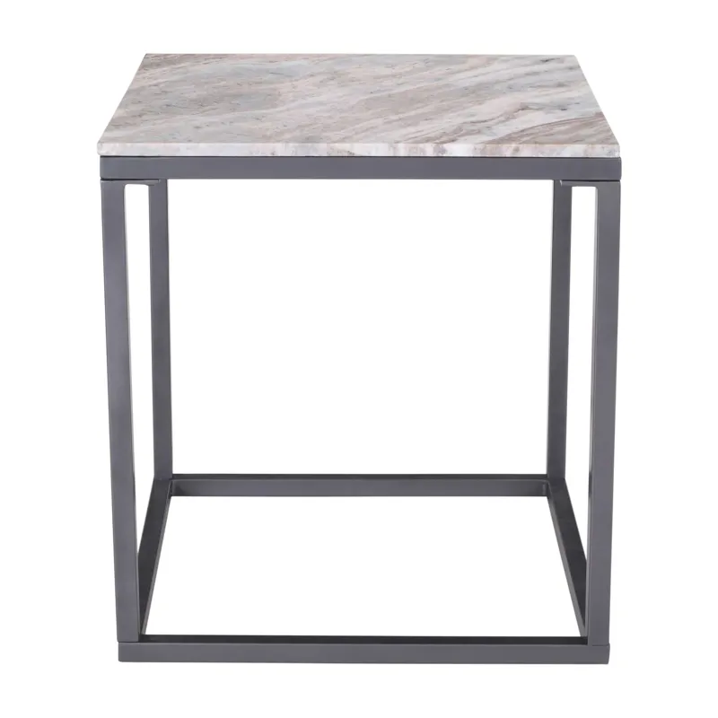 Wynn Modern Luxe Solid Marble Square End Table