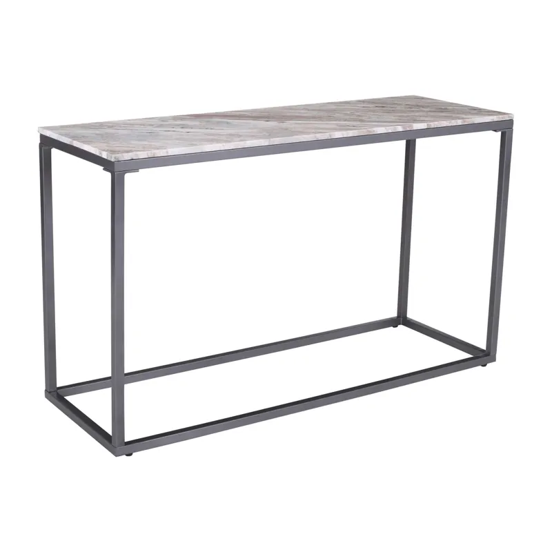 Wynn 50\" Modern Luxe Solid Marble Sofa Console Table