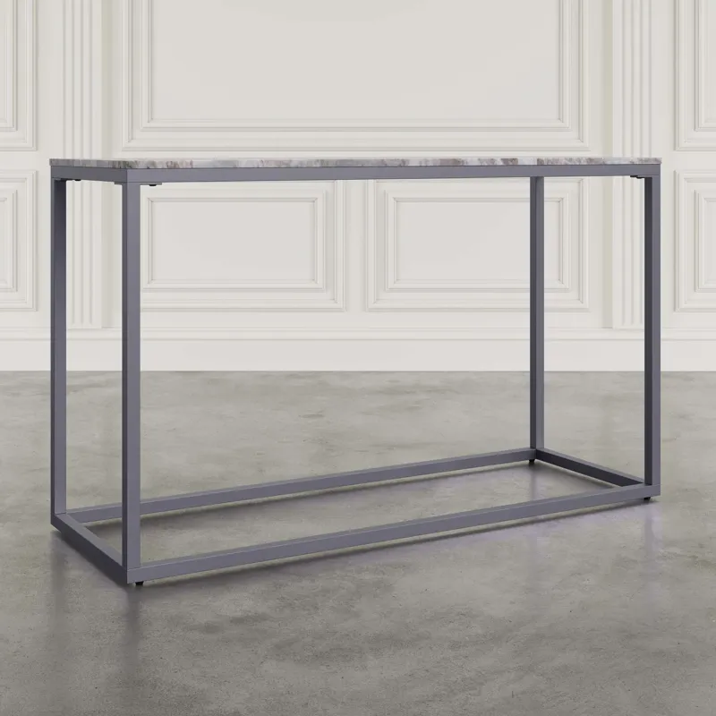 Wynn 50\" Modern Luxe Solid Marble Sofa Console Table