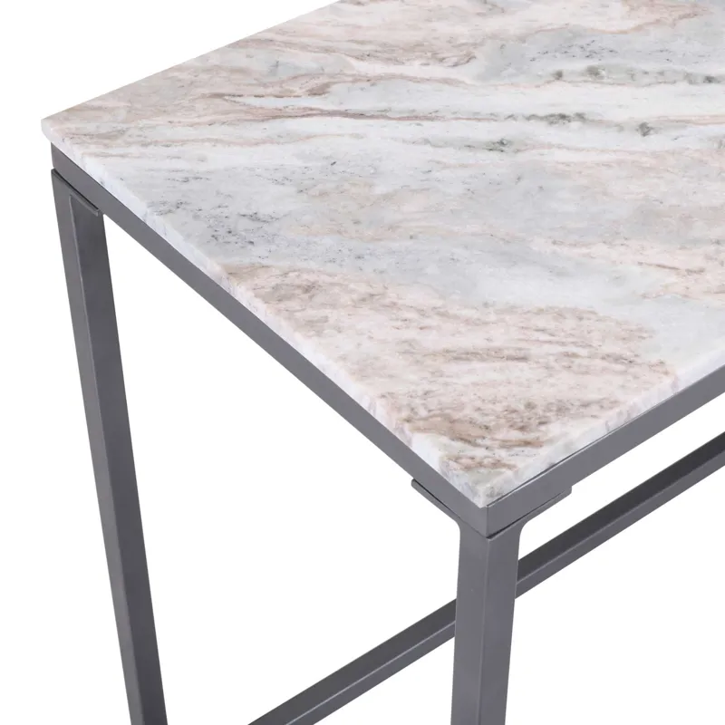 Wynn 50\" Modern Luxe Solid Marble Sofa Console Table