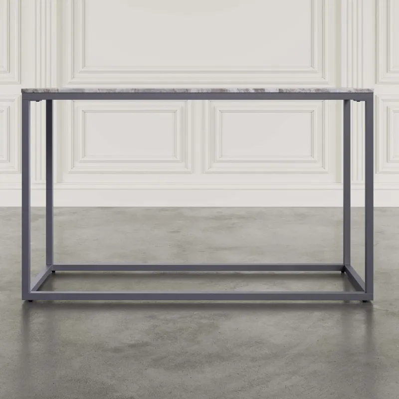 Wynn 50\" Modern Luxe Solid Marble Sofa Console Table