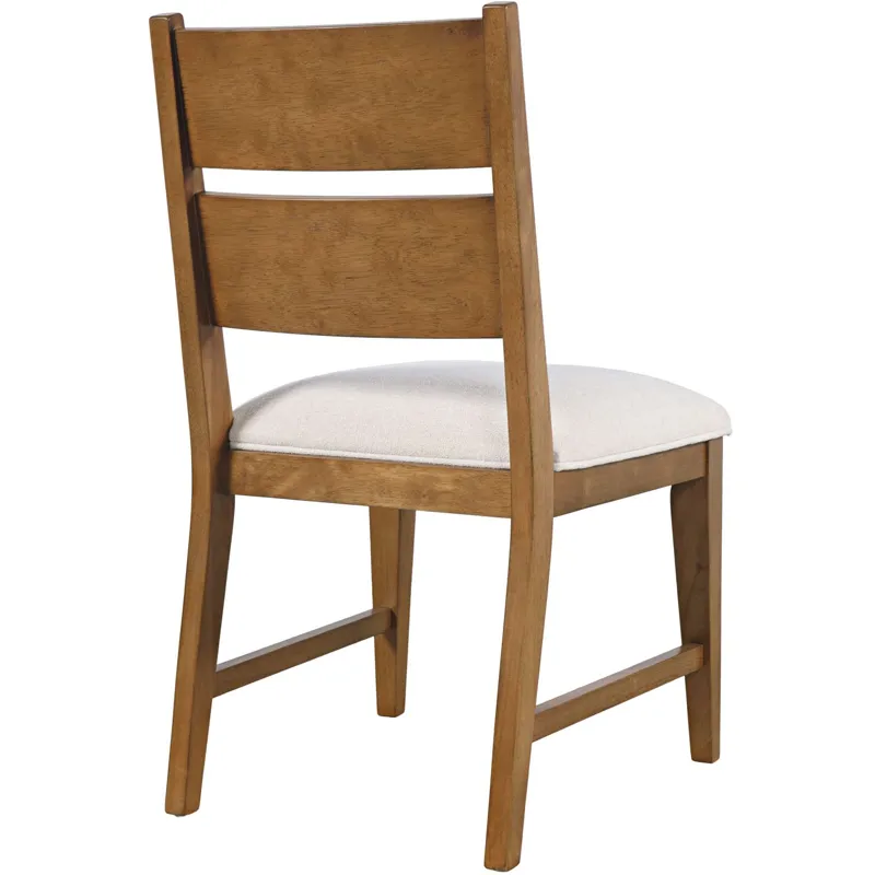 Sierrafina Modern Rustic Ladderback Upholstered Dining Chairs Set Of 2