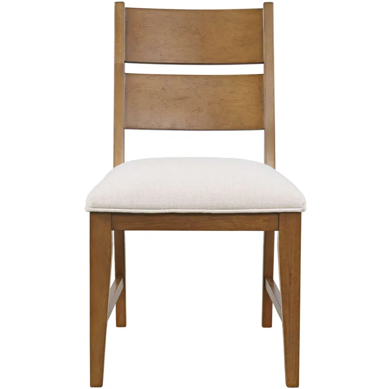 Sierrafina Modern Rustic Ladderback Upholstered Dining Chairs Set Of 2