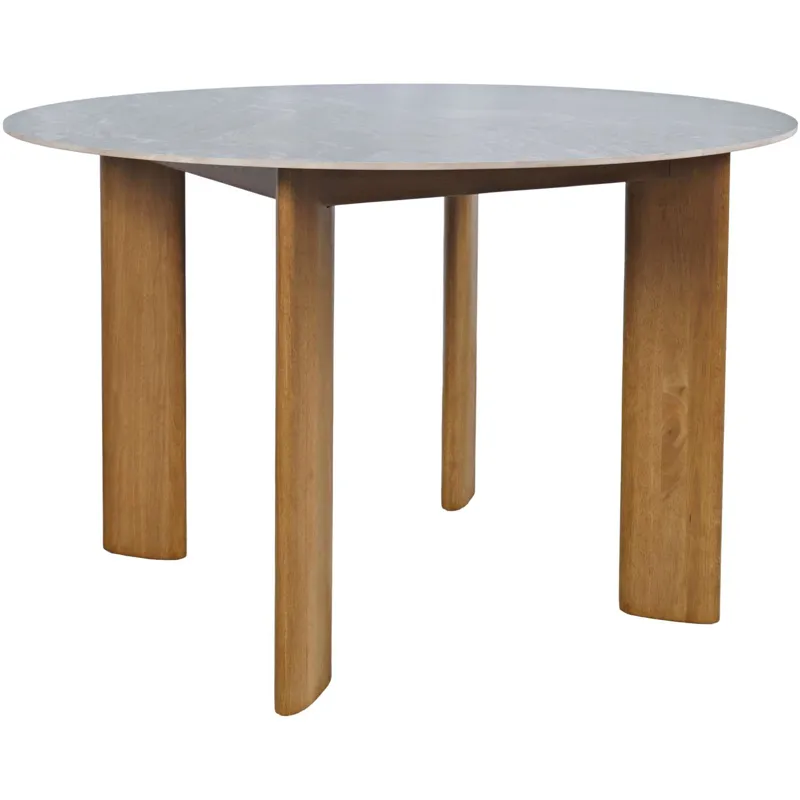 Sierrafina Modern Rustic 47-Inch Round Sintered Stone Dining Table