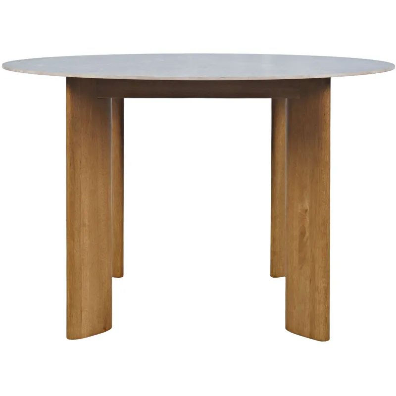 Sierrafina Modern Rustic 47-Inch Round Sintered Stone Dining Table