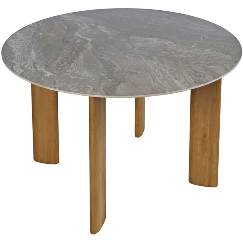 Sierrafina Modern Rustic 47-Inch Round Sintered Stone Dining Table