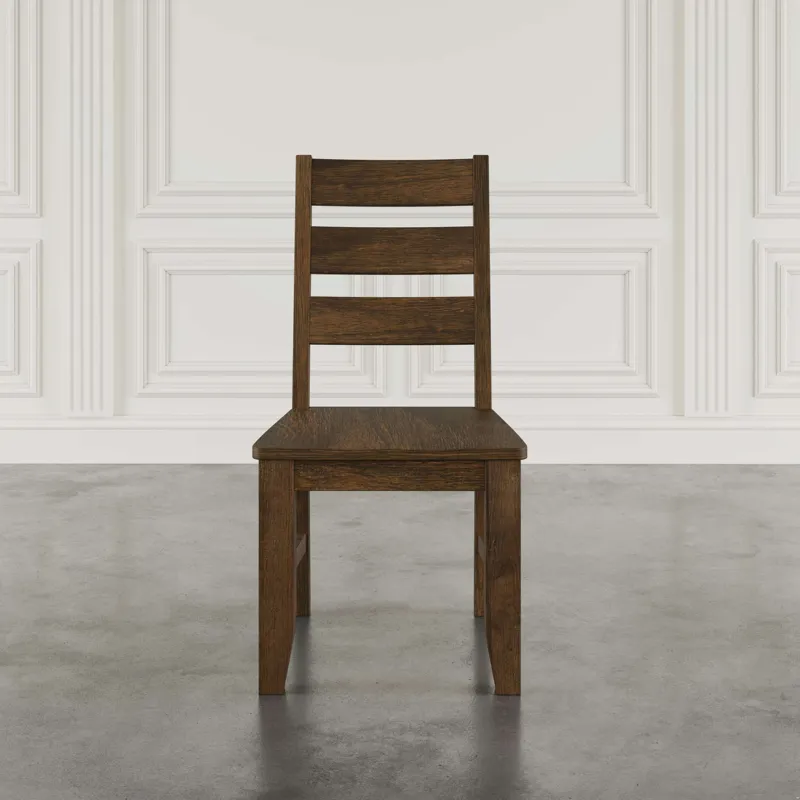 Sierrafina Modern Rustic Rung-Back Dining Chairs Set Of 2