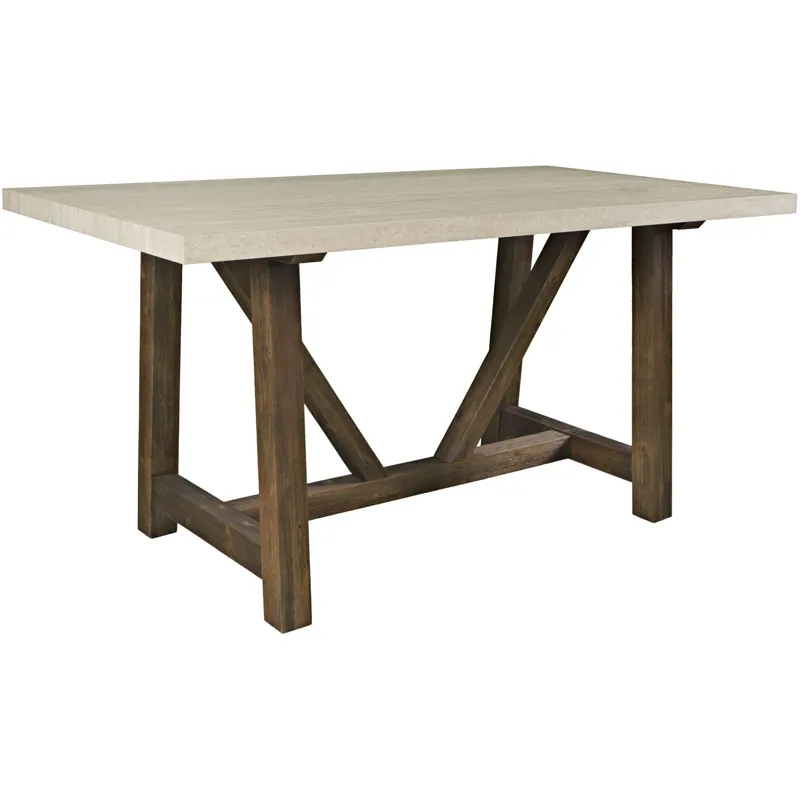 Sierrafina Modern Rustic 72-Inch Sintered Stone Trestle Counter Height Dining Table