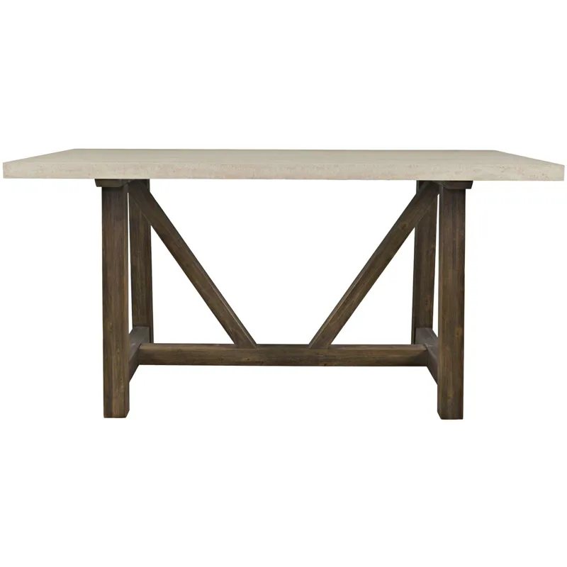 Sierrafina Modern Rustic 72-Inch Sintered Stone Trestle Counter Height Dining Table