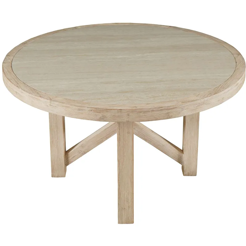 Sierrafina Modern Rustic 52-Inch Round Sintered Stone Dining Table