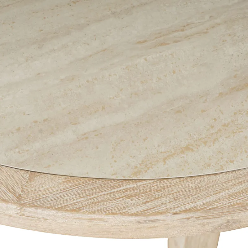 Sierrafina Modern Rustic 52-Inch Round Sintered Stone Dining Table