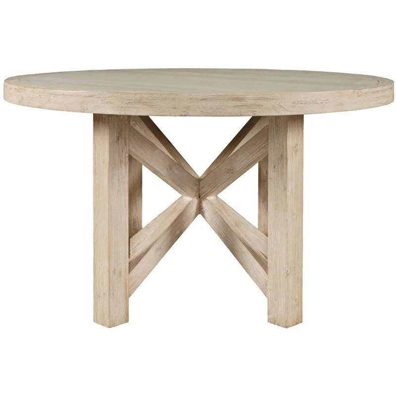Sierrafina Modern Rustic 52-Inch Round Sintered Stone Dining Table