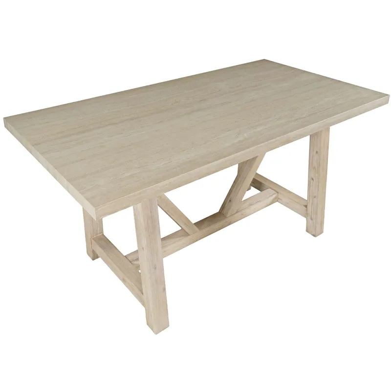 Sierrafina Modern Rustic 72-Inch Sintered Stone Trestle Counter Height Dining Table