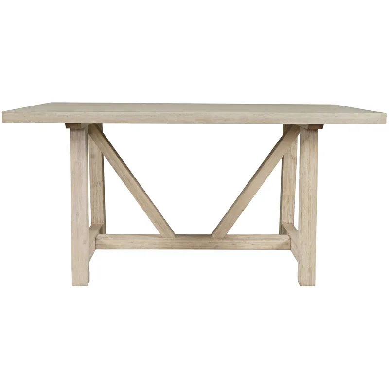 Sierrafina Modern Rustic 72-Inch Sintered Stone Trestle Counter Height Dining Table