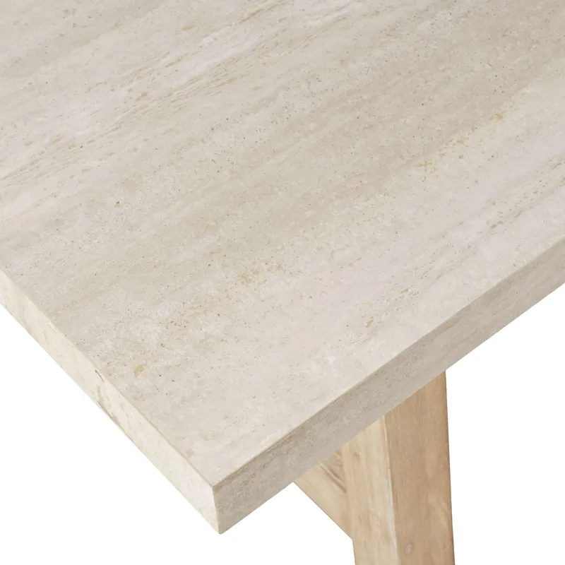 Sierrafina Modern Rustic 87-Inch Sintered Stone Trestle Dining Table